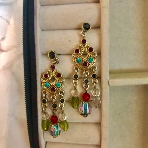 Multi Colored Chandelier Earrings